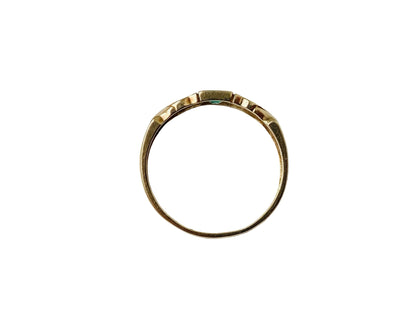 9ct Gold Emerald & Diamond Ring