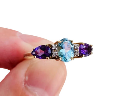 9ct Gold Multi-Gemstone Ring