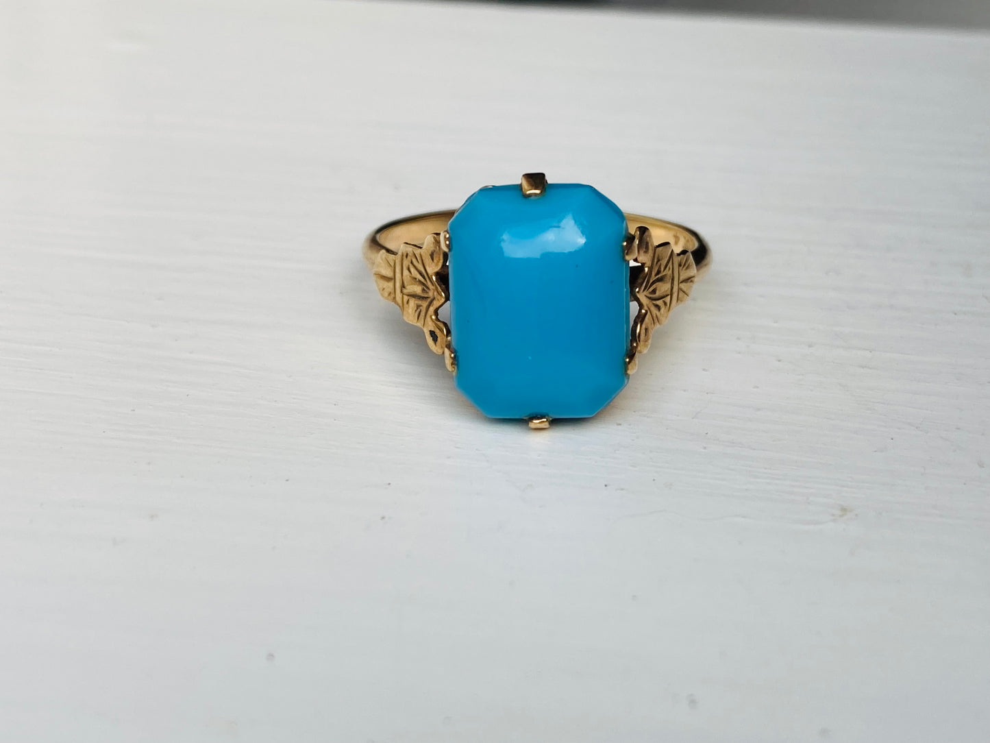 Vintage 9ct Gold Turquoise Ring