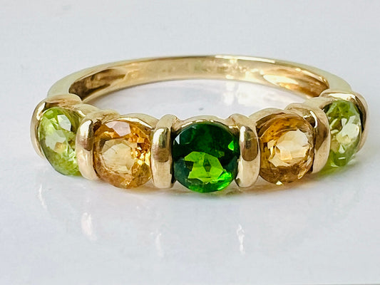 9ct Gold Multi-Gemstone Ring
