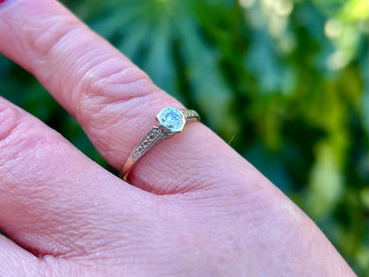 Antique 18ct Gold Diamond Solitaire Ring