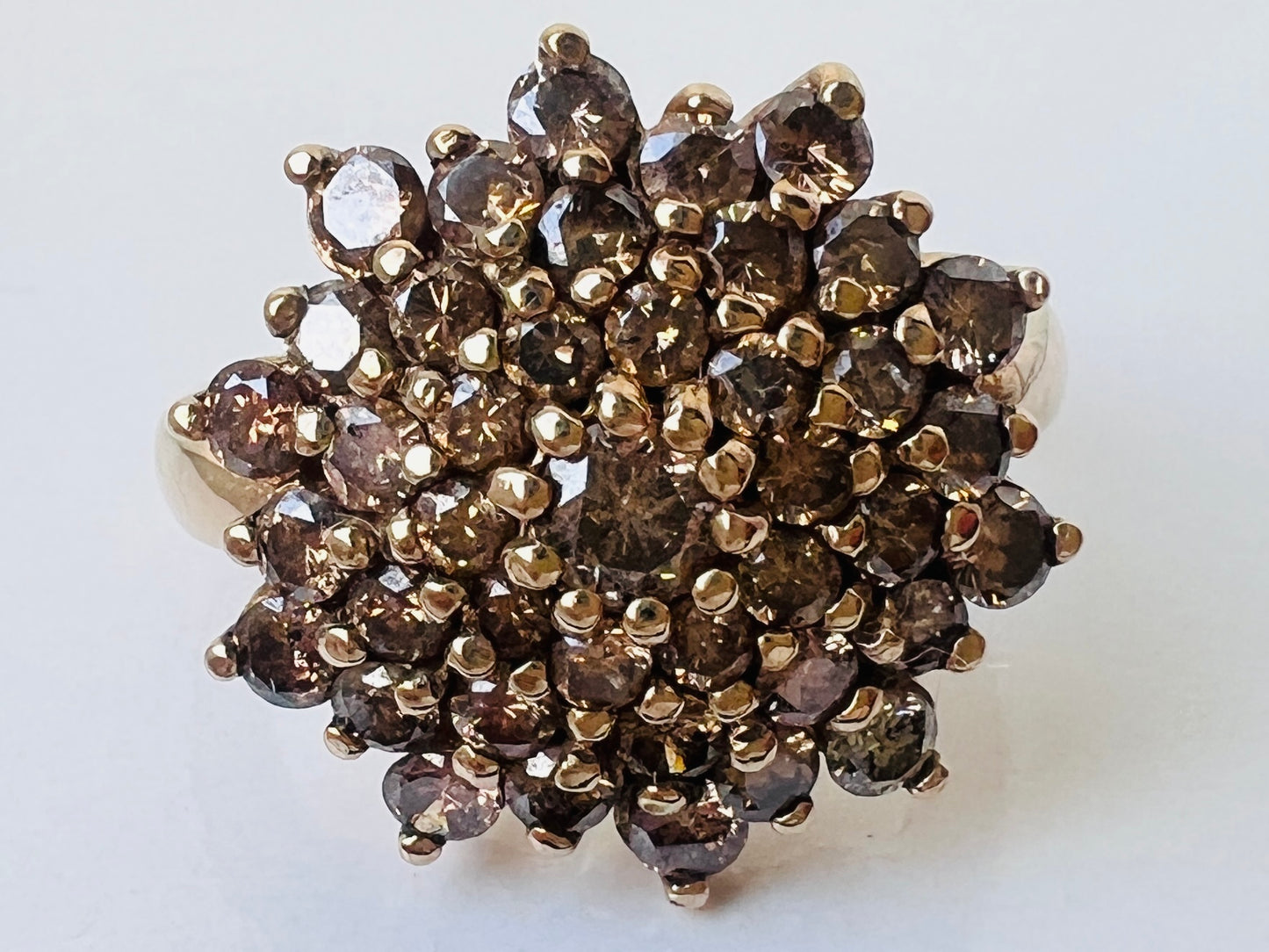 9ct Gold 1.95ct Champagne Diamond Ring