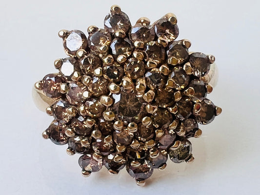 9ct Gold 1.95ct Champagne Diamond Ring