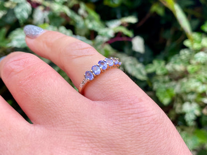 9ct Gold Tanzanite & Diamond Ring