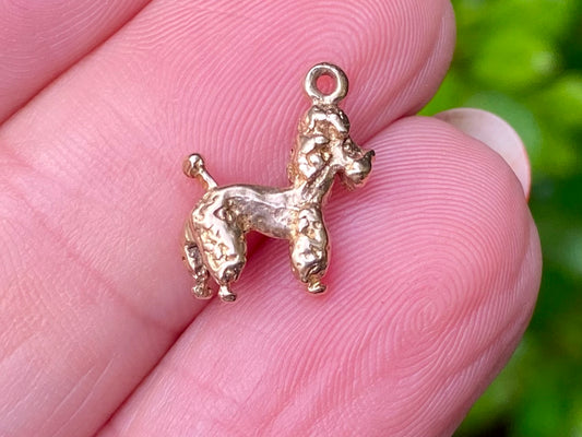 Vintage 9ct Gold Poodle Dog Pendant or Charm