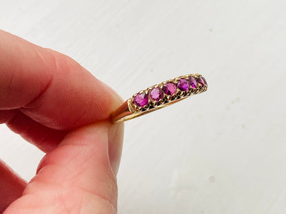 Vintage 9ct Gold Ruby Ring