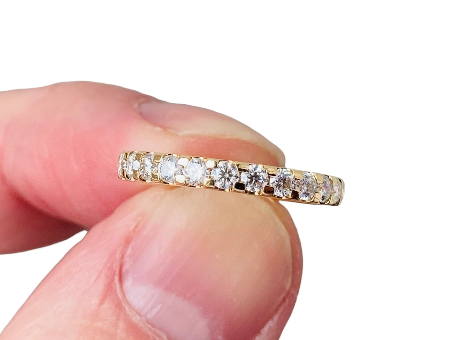 18ct Gold Half Band Diamond Ring