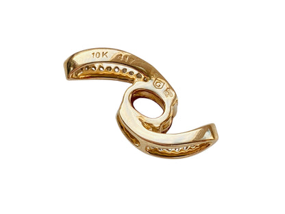 9ct Gold Pink Tourmailne & Diamond Pendant