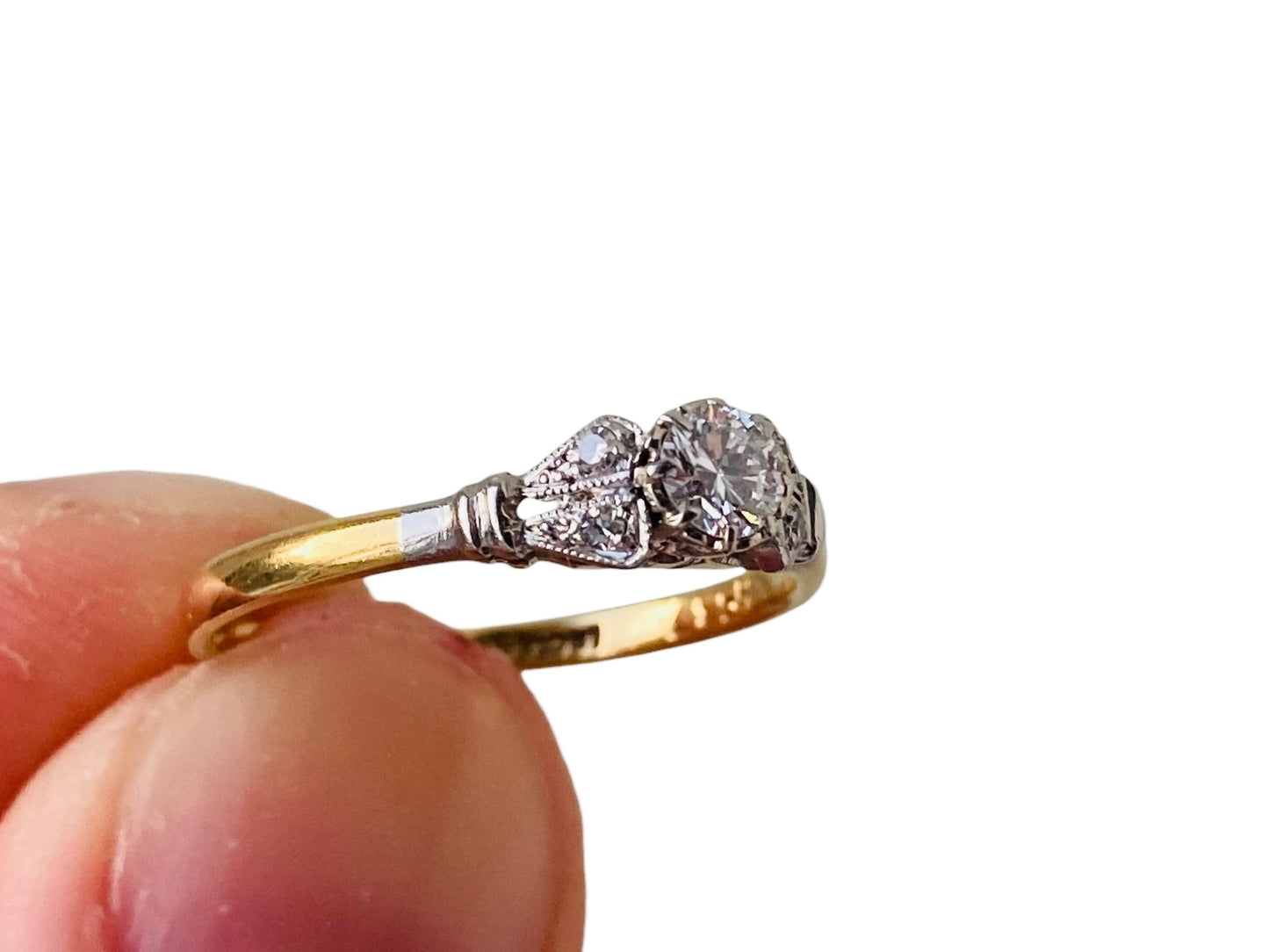 Antique 18ct Gold Diamond Ring