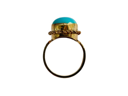 Vintage 9ct Gold Turquoise Ring