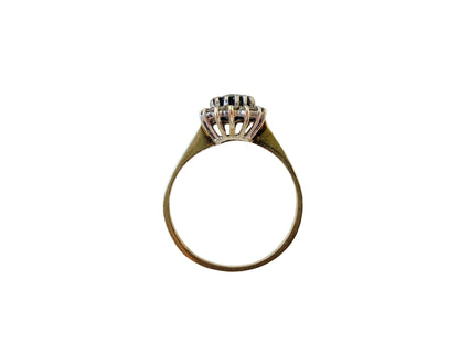 Vintage 9ct Gold Sapphire & Diamond Ring