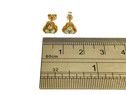 9ct Gold Opal Earrings