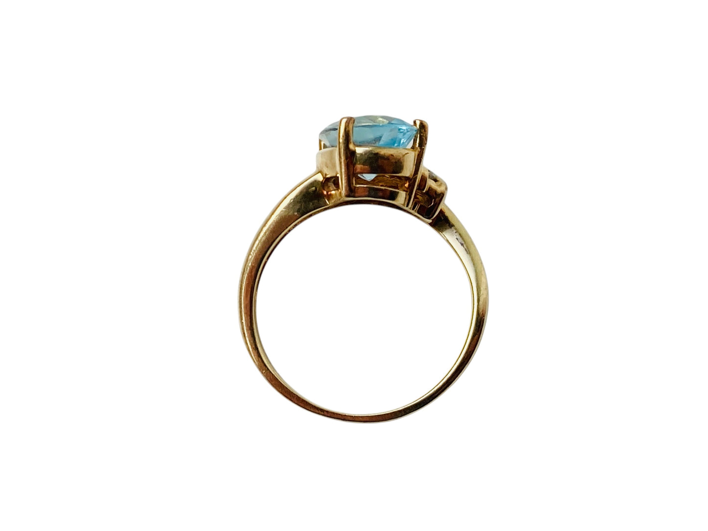 9ct Gold Topaz & Diamond Ring