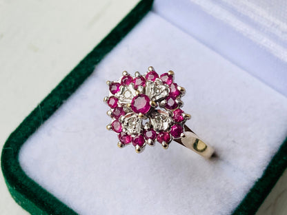 9ct Gold Ruby & Diamond Ring