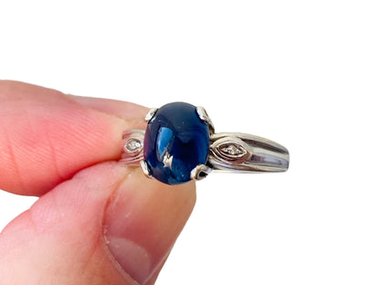 9ct Gold Sapphire & Diamond Ring