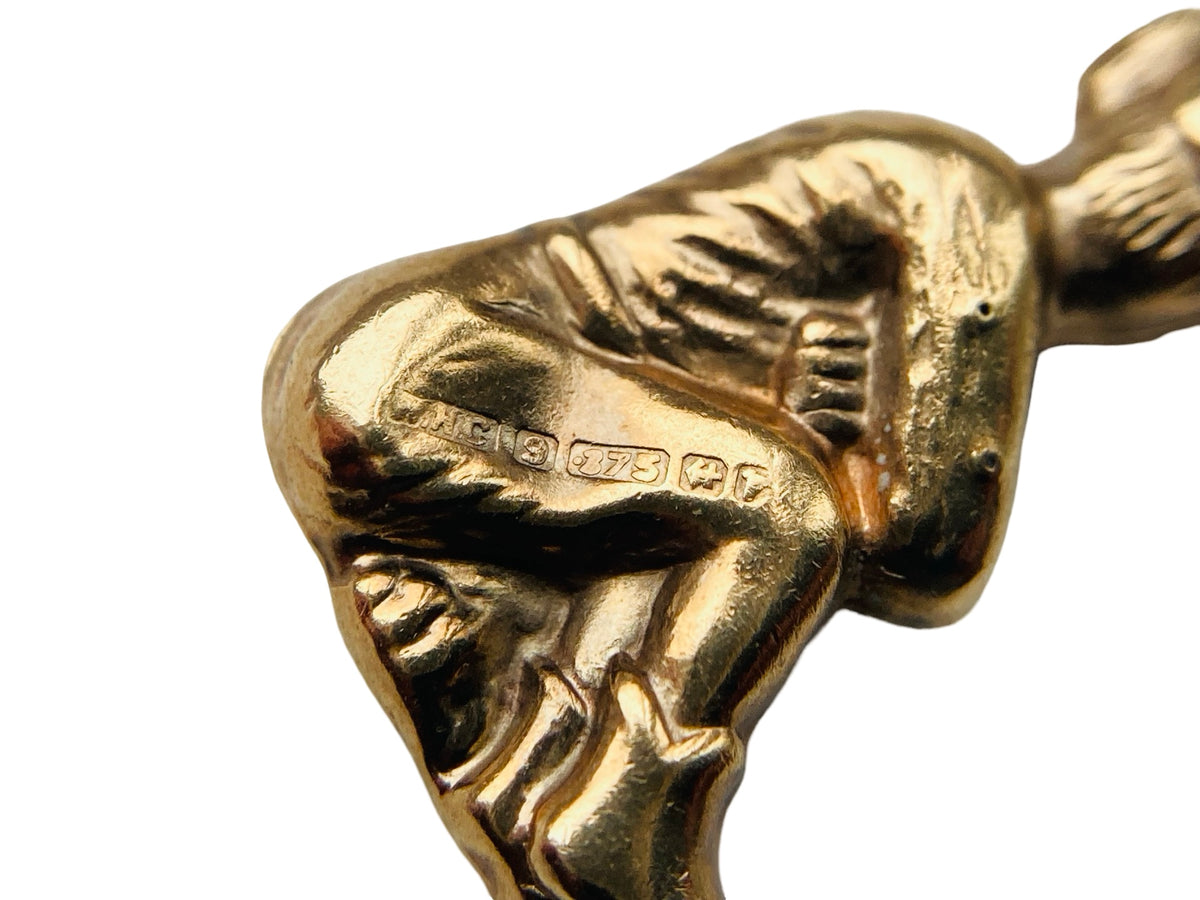 Vintage 9ct Gold Elf Pendant