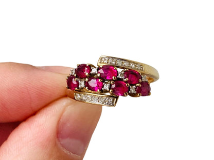 9ct Gold Ruby & Diamond Ring