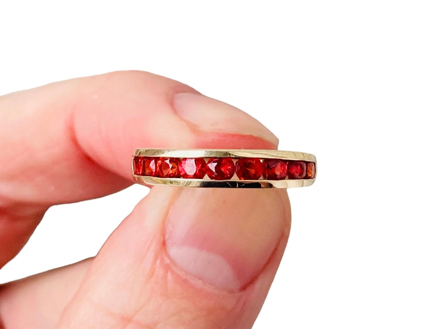 9ct Gold Red Sapphire Ring