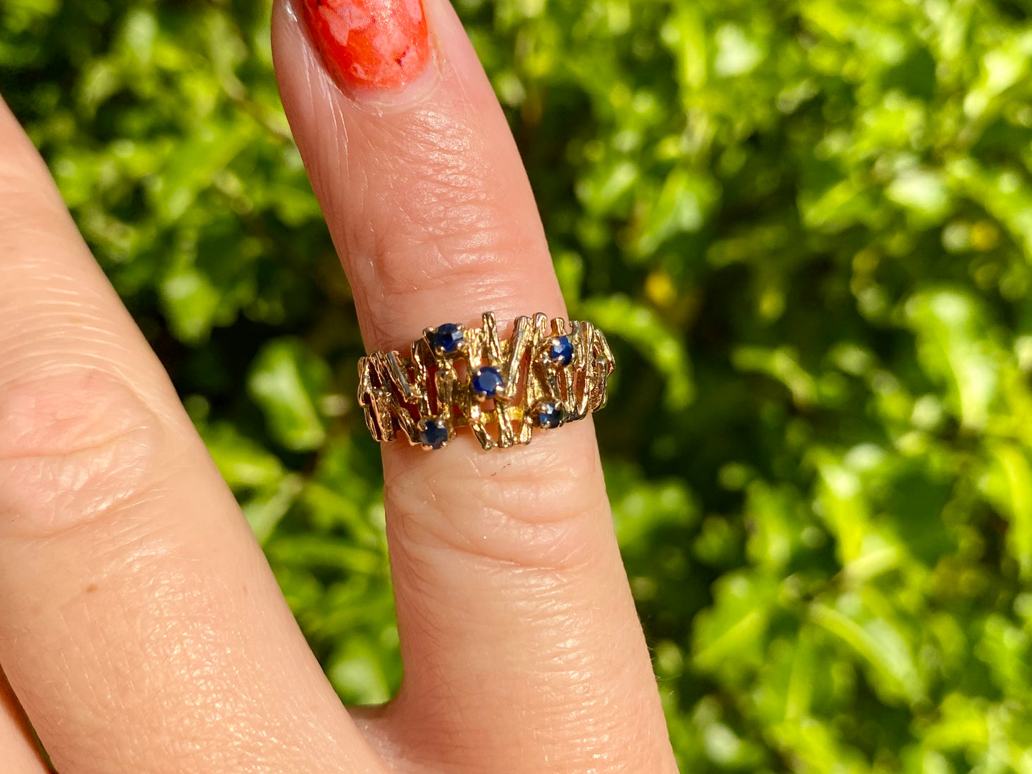 Vintage 9ct Gold Sapphire Ring