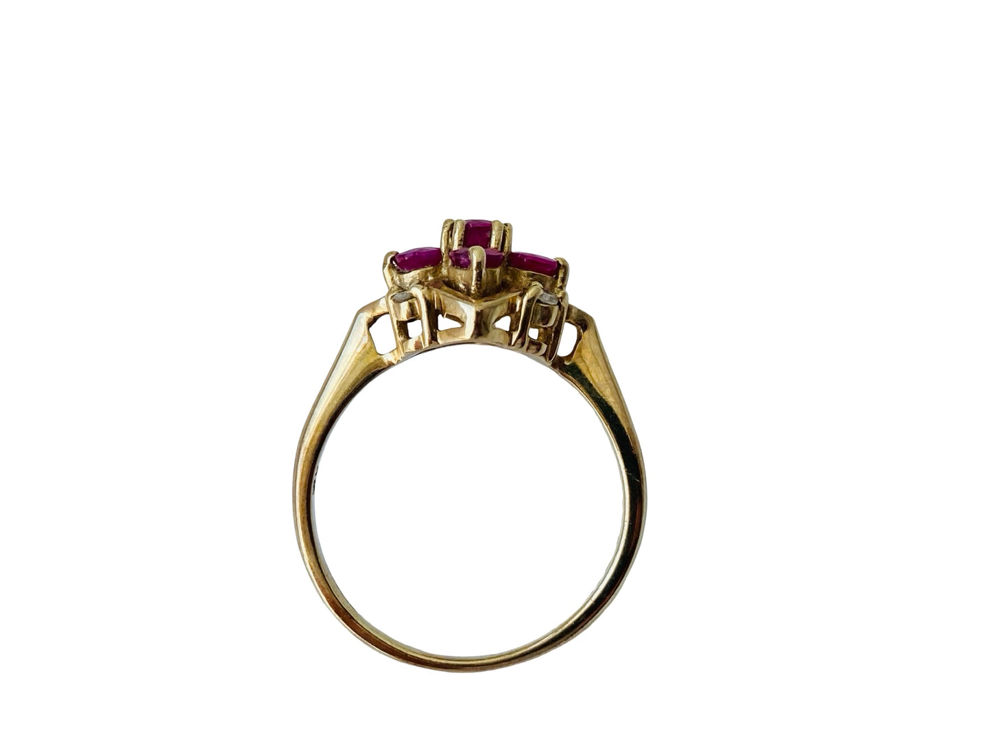 9ct Gold Ruby & Diamond Ring