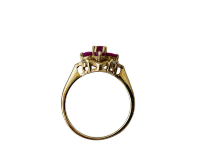 9ct Gold Ruby & Diamond Ring