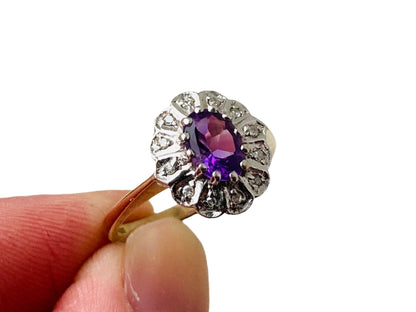 Vintage 9ct Gold Amethyst Ring