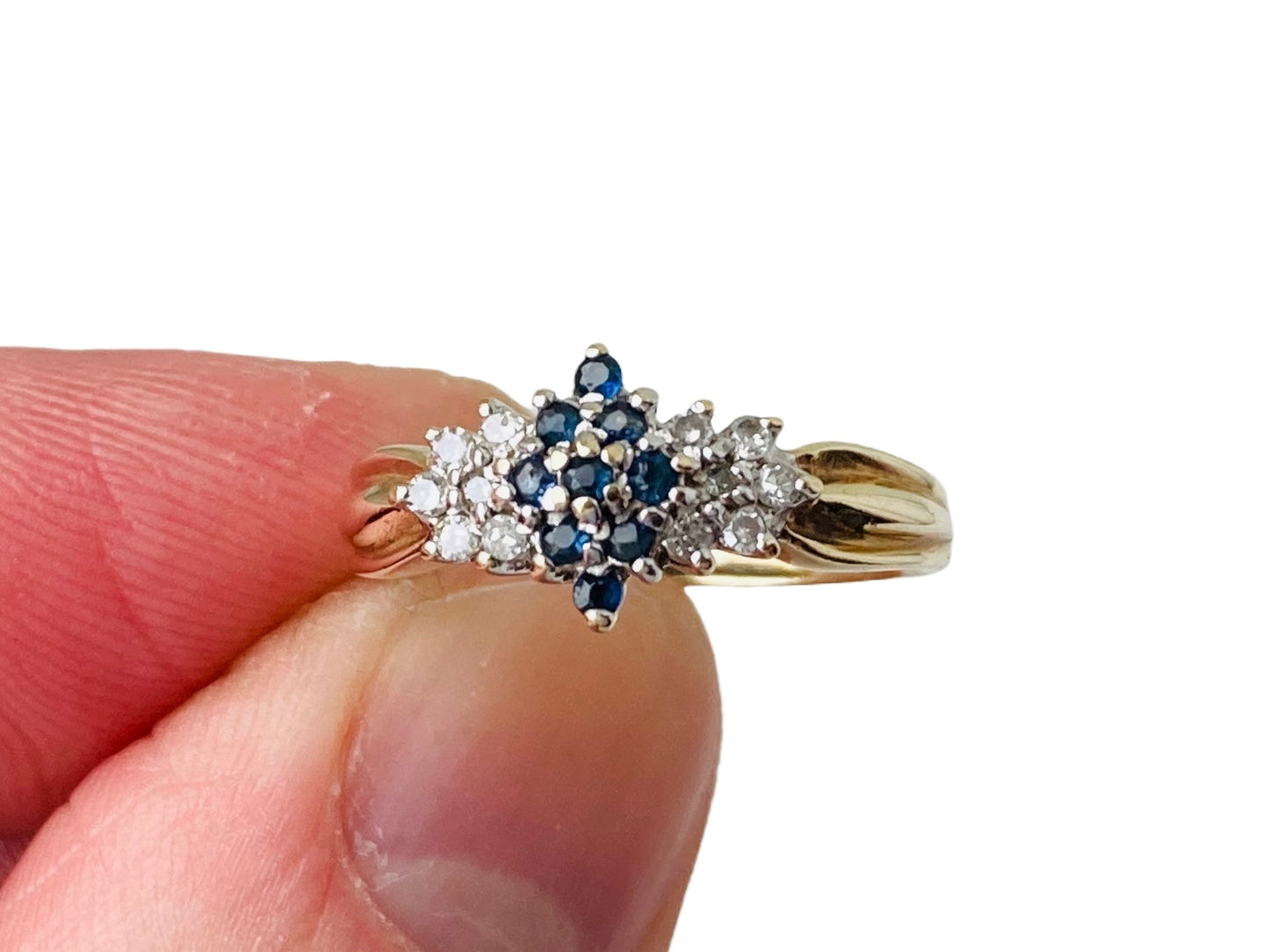9ct Gold Sapphire & Diamond Ring