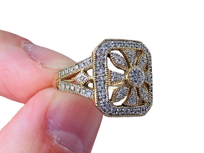9ct Gold Diamond Cluster Ring