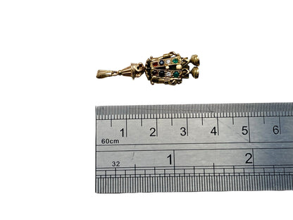 9ct Gold Articulated Clown Pendant