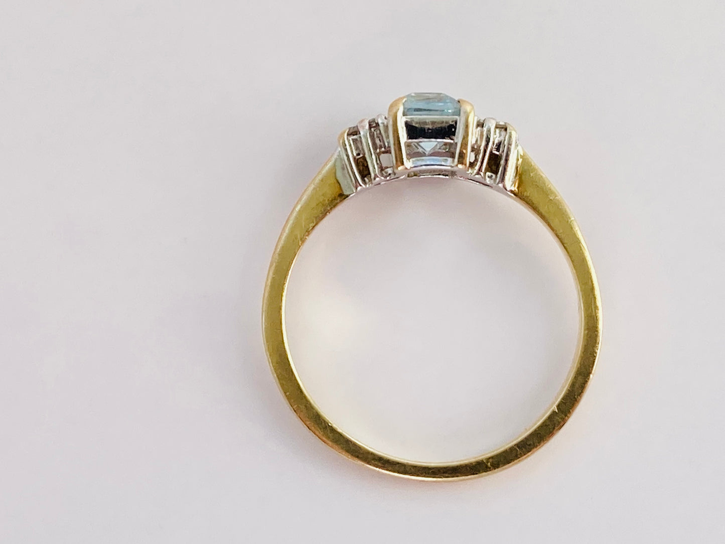 9ct Gold Topaz & Diamond Ring