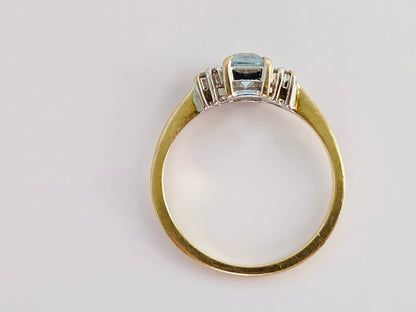 9ct Gold Topaz & Diamond Ring