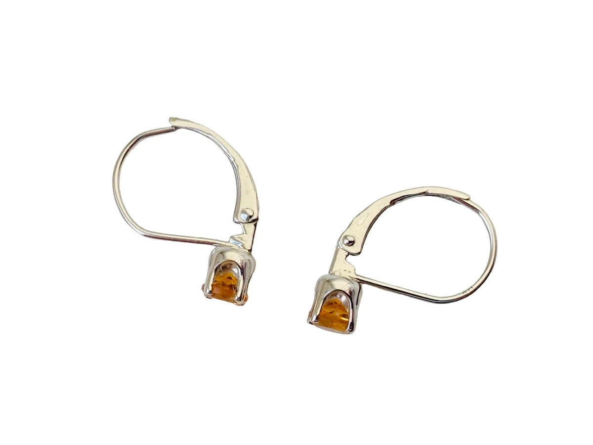 14ct Gold Citrine Hoop Earrings