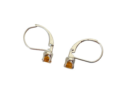 14ct Gold Citrine Hoop Earrings