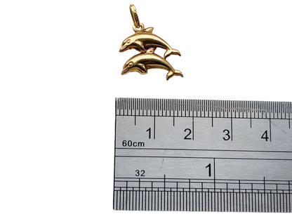 9ct Gold Puffy Dolphin Pendant