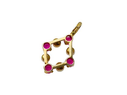 9ct Gold Ruby & Pearl Pendant