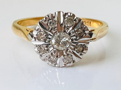 Vintage 18ct Gold Diamond Ring