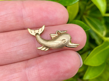 Vintage 9ct Gold Dolphin Charm or Pendant