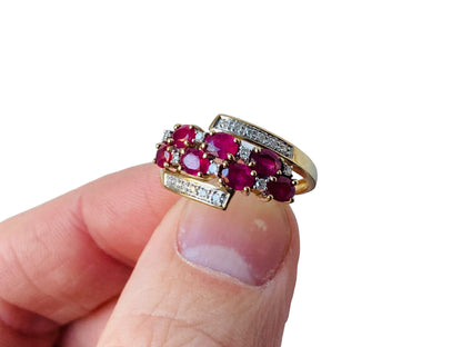 9ct Gold Ruby & Diamond Ring