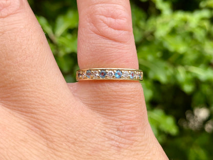 9ct Gold Topaz & Diamond Ring