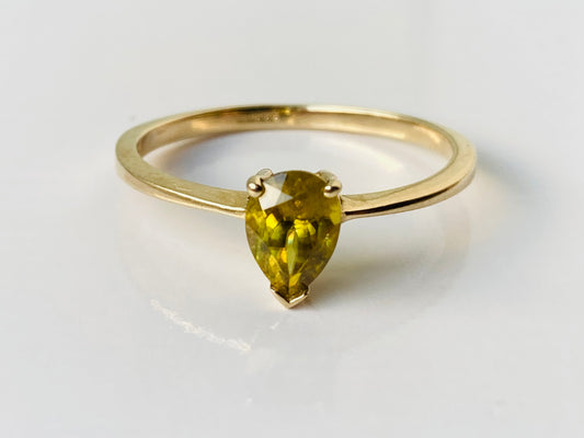 9ct Gold Canary Zircon Ring