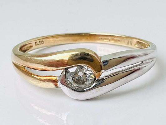 9ct Gold Diamond Solitaire Ring