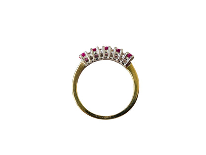 9ct Gold Pink Ruby & Diamond Ring
