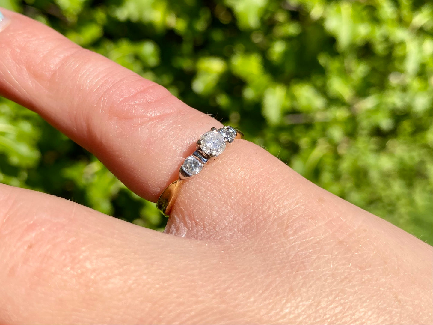 18ct Gold Three-Stone 0.50ct Diamond Ring