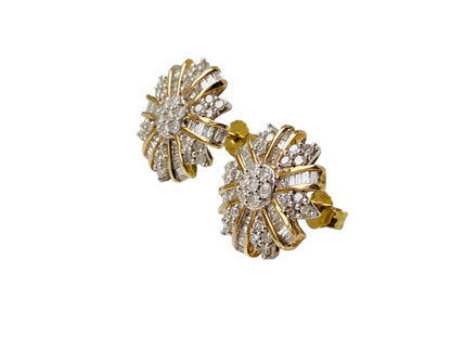 9ct Gold Diamond Earrings