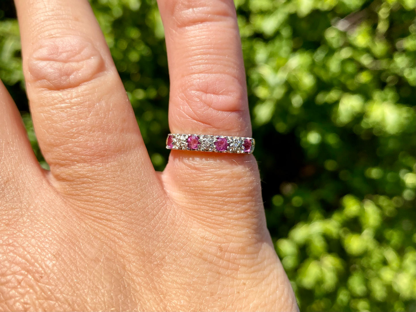 Vintage 9ct Gold Ruby & Diamond Ring