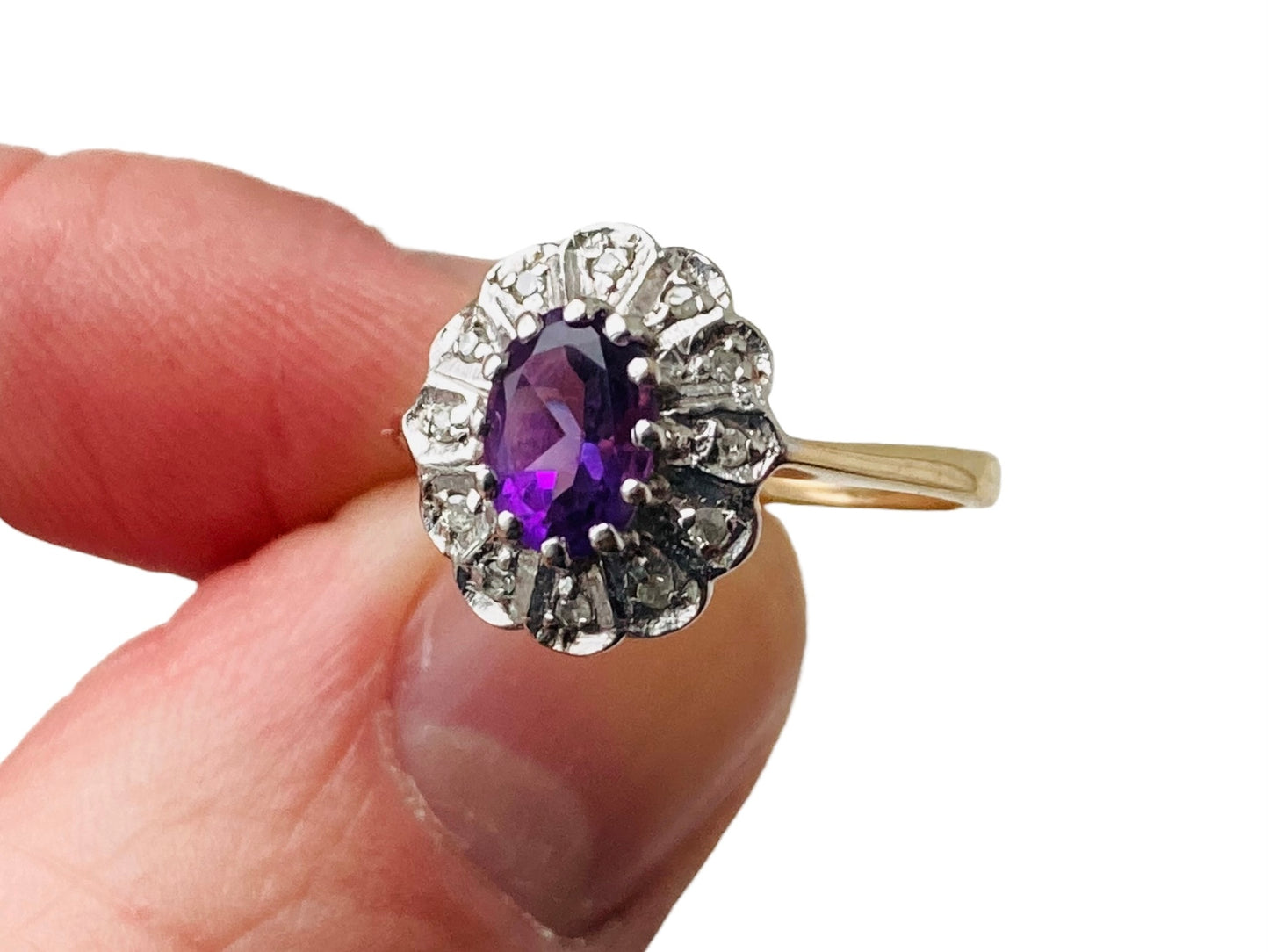 Vintage 9ct Gold Amethyst Ring