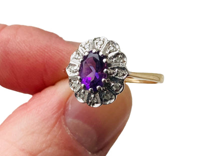 Vintage 9ct Gold Amethyst Ring