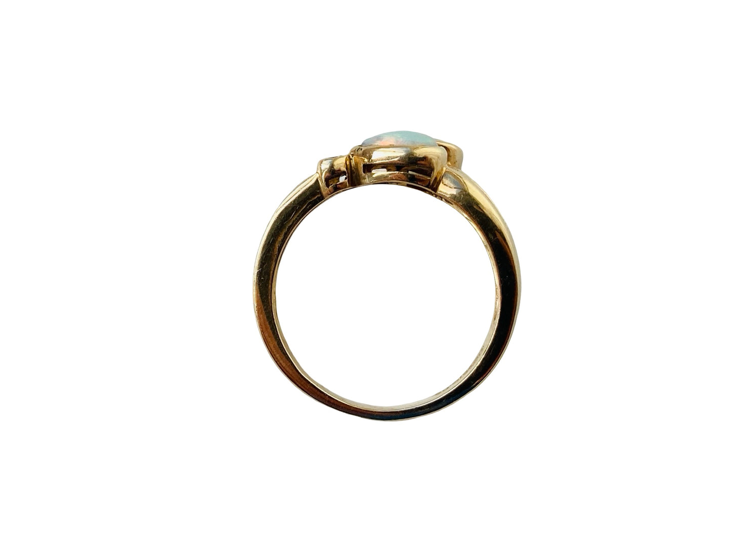 9ct Gold Opal & Diamond Ring