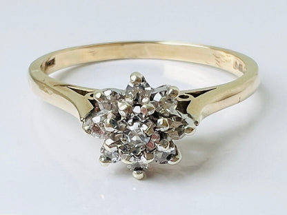 Vintage 9ct Gold Diamond Ring