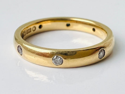 18ct Gold Full Diamond Band Ring